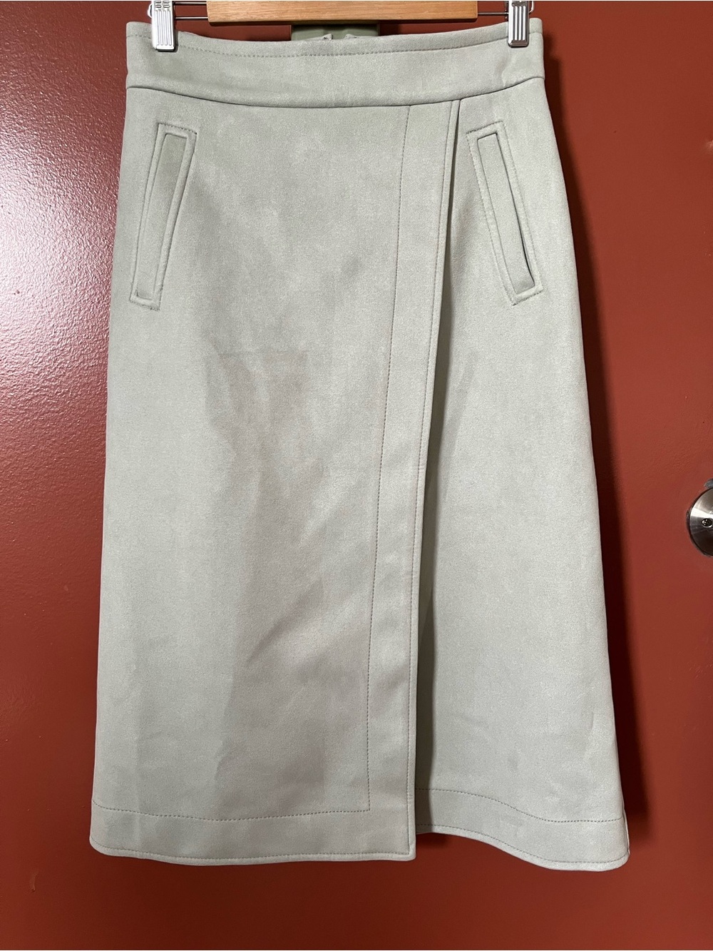 Ann Taylor Classic mint A-Line Midi Skirt